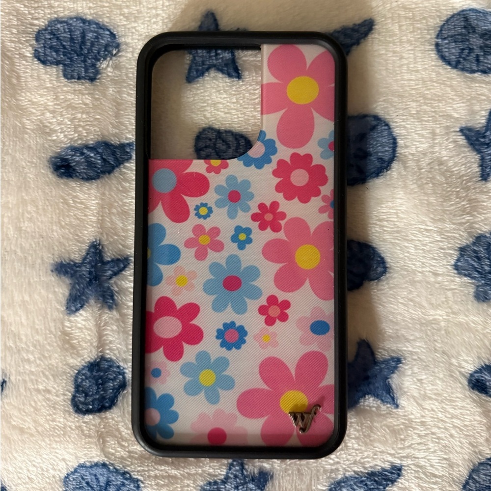 IPhone 13 Pro Wildflower cases Floral Pattern Phone Case - Pink and Blue